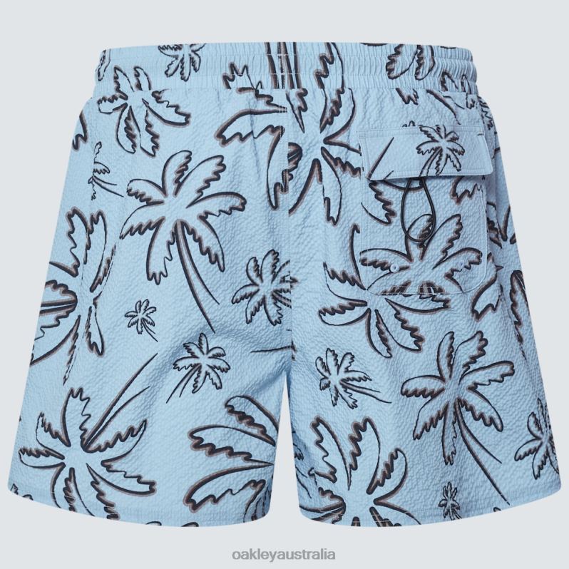 Deco Palms Rc Beachshort Three Lines Palms Light Blue Oakley2ZJX2917