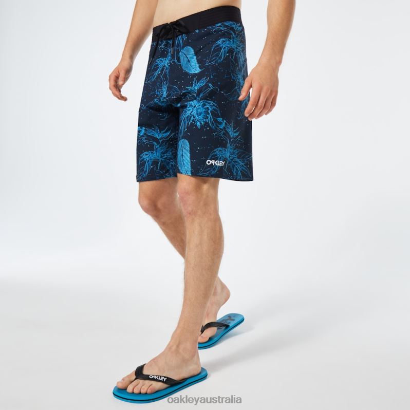 Ohana Floral 20" Boardshort Blue Flower Frog Oakley2ZJX2895 - Click Image to Close