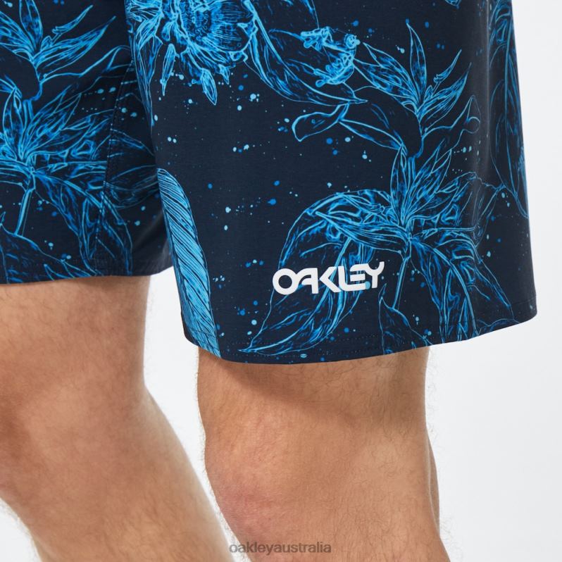 Ohana Floral 20" Boardshort Blue Flower Frog Oakley2ZJX2895