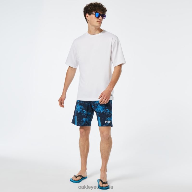 Ohana Floral 20" Boardshort Blue Flower Frog Oakley2ZJX2895