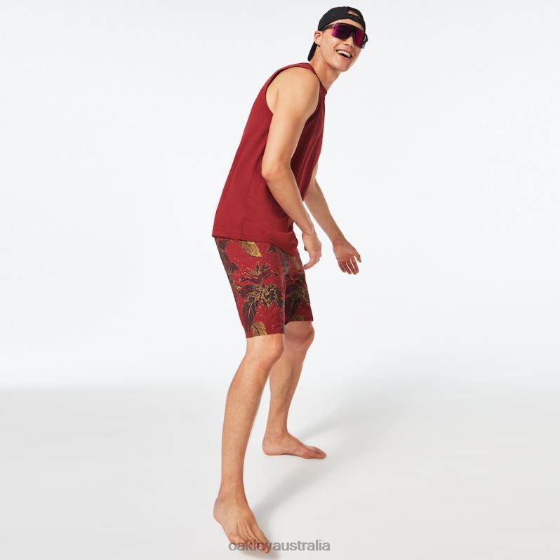 Ohana Floral 20" Boardshort Red Flower Frog Oakley2ZJX2894