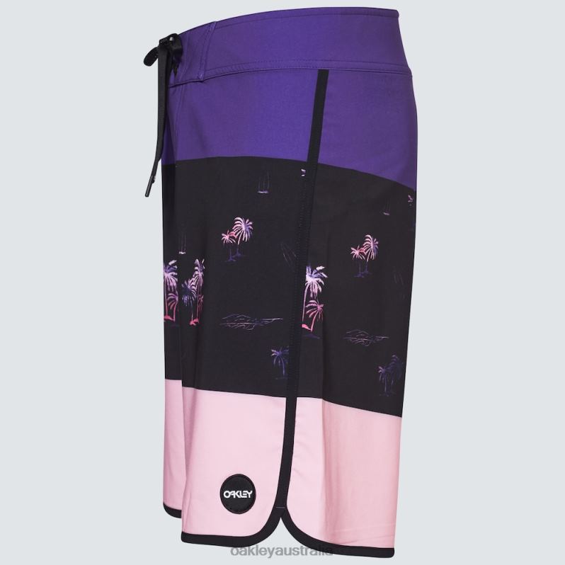 Tropics St 19"Rc Boardshort Palms Stripe Black Oakley2ZJX2766