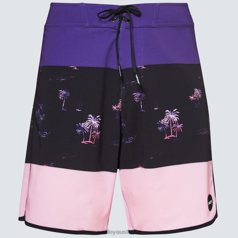 Tropics St 19"Rc Boardshort Palms Stripe Black Oakley2ZJX2766