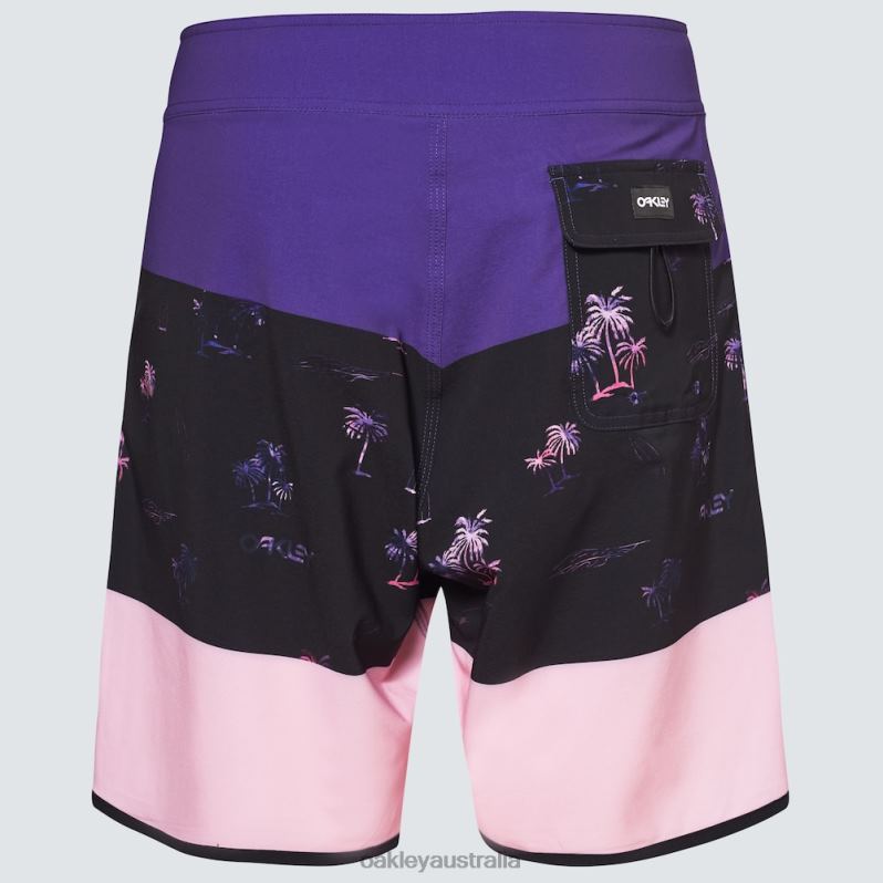 Tropics St 19"Rc Boardshort Palms Stripe Black Oakley2ZJX2766