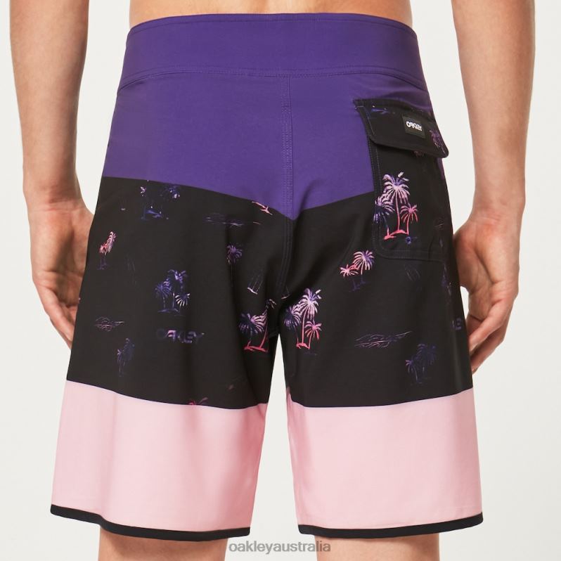 Tropics St 19"Rc Boardshort Palms Stripe Black Oakley2ZJX2766