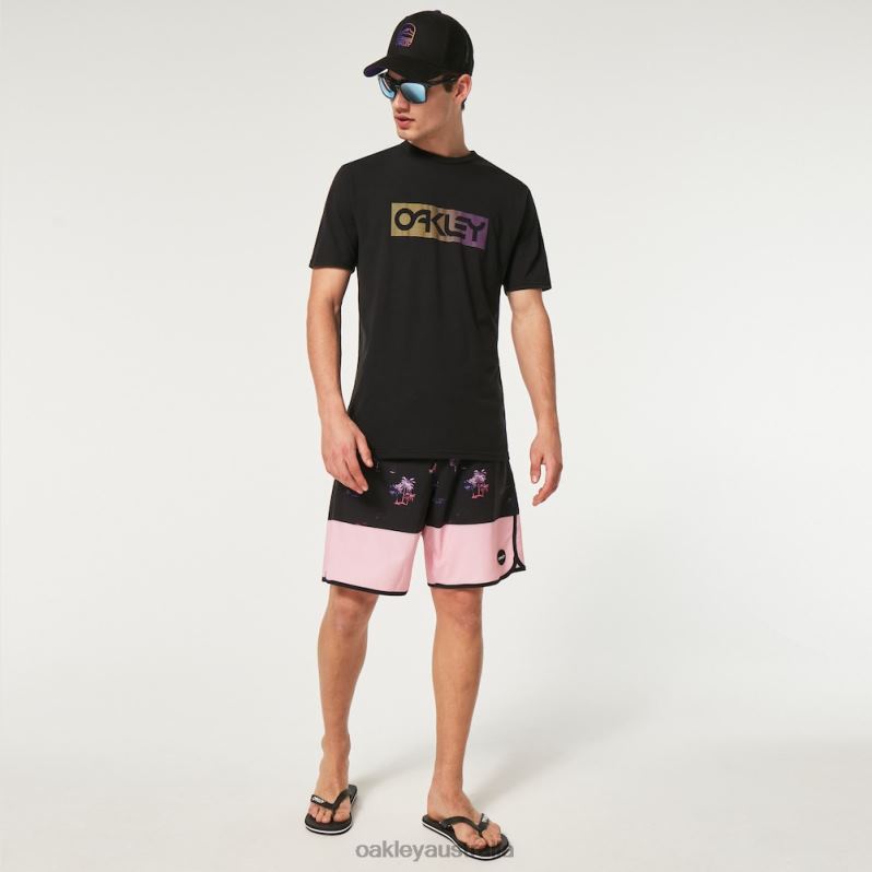 Tropics St 19"Rc Boardshort Palms Stripe Black Oakley2ZJX2766