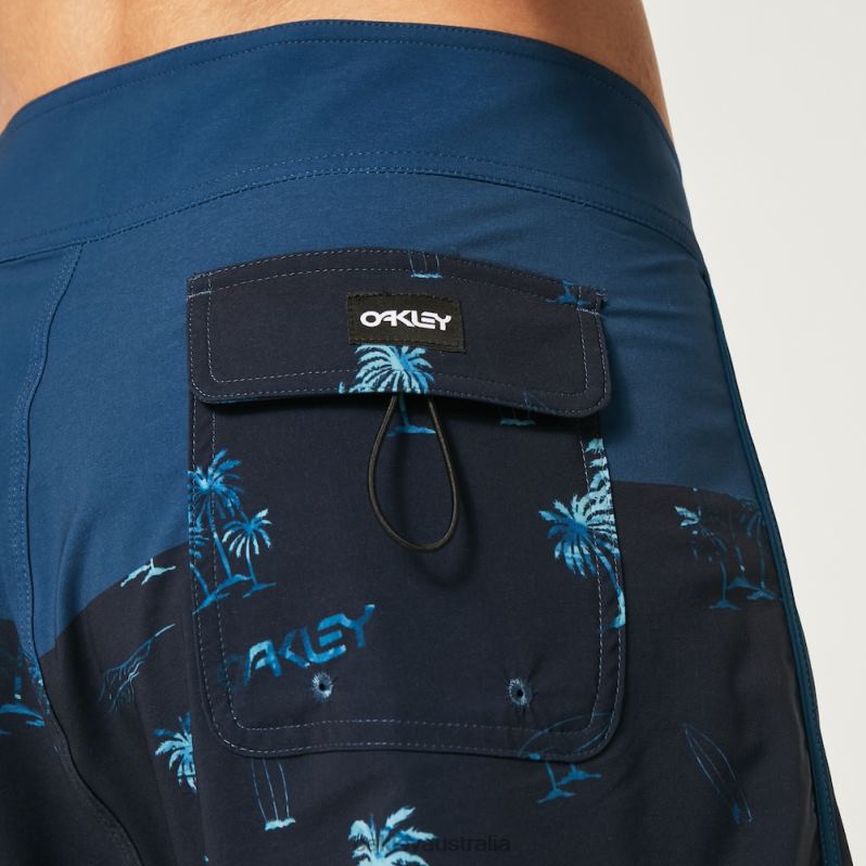 Tropics St 19"Rc Boardshort Palms Stripe Blue Oakley2ZJX2767