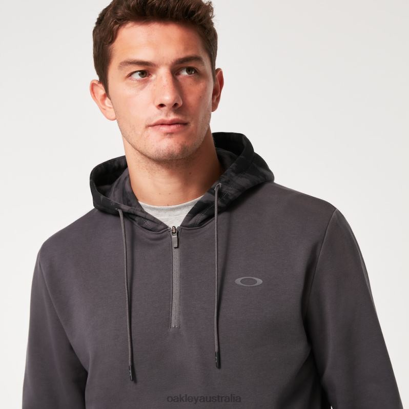 Camo Patch 1/4 Zip Hoodie Uniform Gray Oakley2ZJX2286