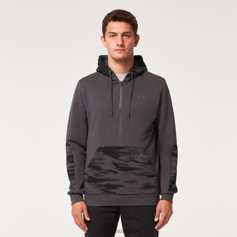 Camo Patch 1/4 Zip Hoodie Uniform Gray Oakley2ZJX2286