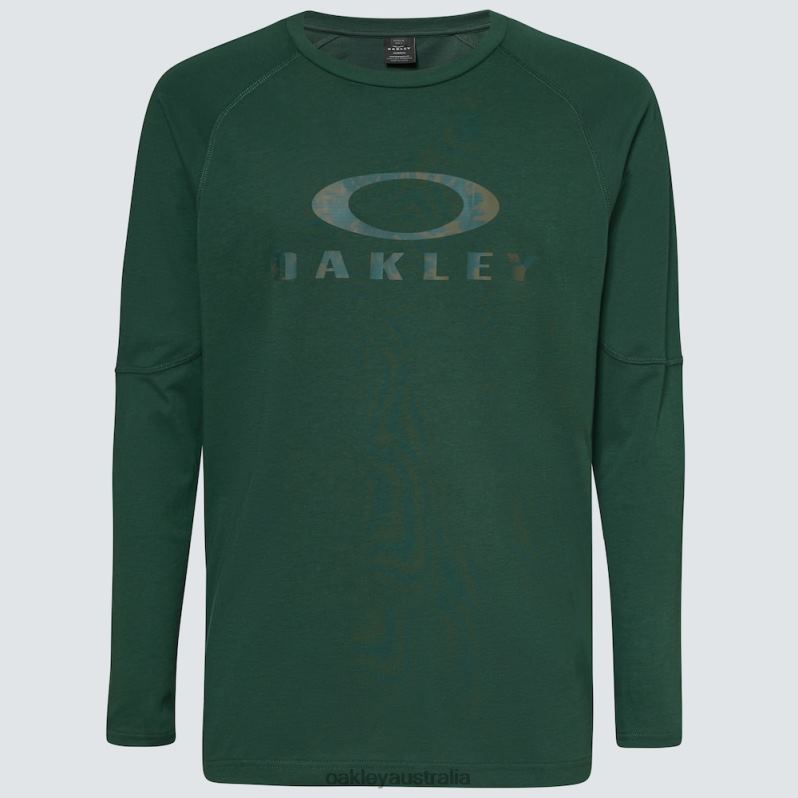Wanderlust Ls Tee Hunter Green Oakley2ZJX2355