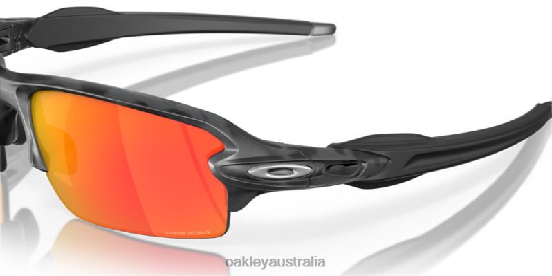 Flak 2.0 (Low Bridge Fit) Black Camo Collection Prizm Ruby Lenses, Black Camo Frame Oakley2ZJX869