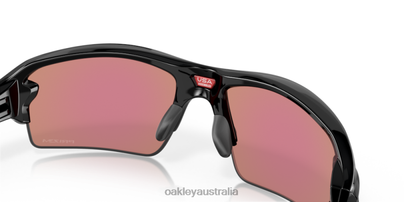 Flak 2.0 (Low Bridge Fit) Prizm Golf Lenses, Polished Black Frame Oakley2ZJX863