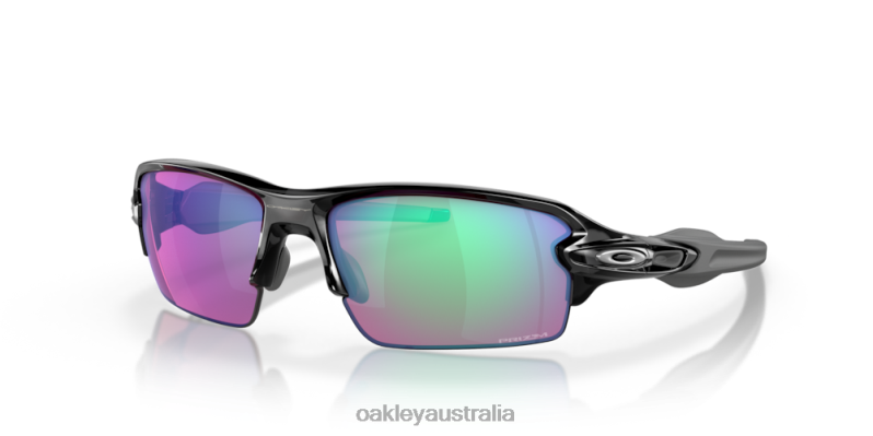Flak 2.0 (Low Bridge Fit) Prizm Golf Lenses, Polished Black Ink Frame Oakley2ZJX861