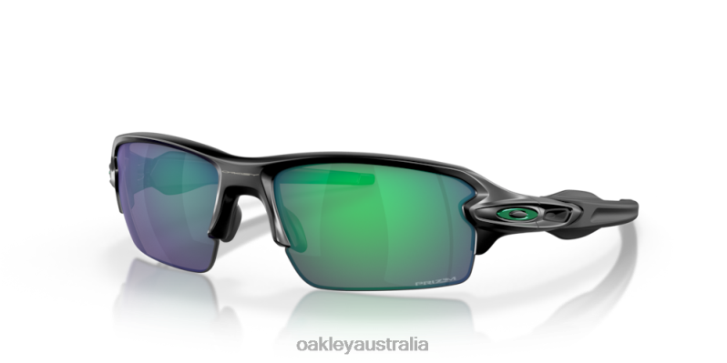 Flak 2.0 (Low Bridge Fit) Prizm Jade Polarized Lenses, Matte Black Frame Oakley2ZJX867