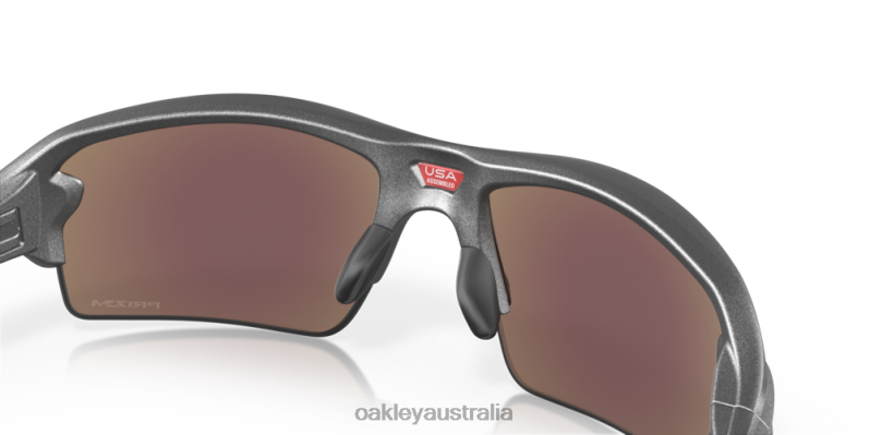 Flak 2.0 (Low Bridge Fit) Prizm Sapphire Lenses, Steel Frame Oakley2ZJX871