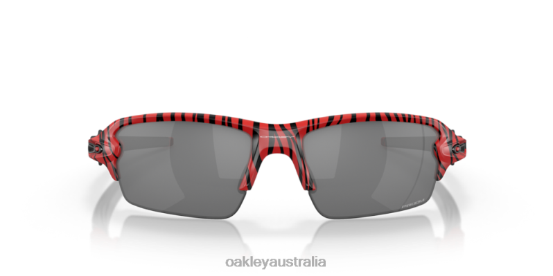 Flak 2.0 (Low Bridge Fit) Red Tiger Prizm Black Lenses, Red Tiger Frame Oakley2ZJX877