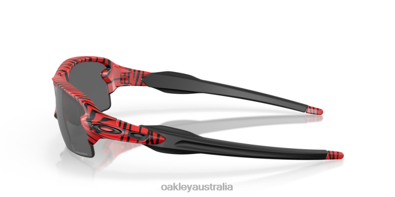 Flak 2.0 (Low Bridge Fit) Red Tiger Prizm Black Lenses, Red Tiger Frame Oakley2ZJX877