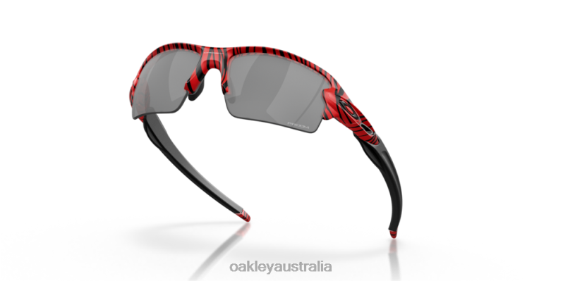 Flak 2.0 (Low Bridge Fit) Red Tiger Prizm Black Lenses, Red Tiger Frame Oakley2ZJX877