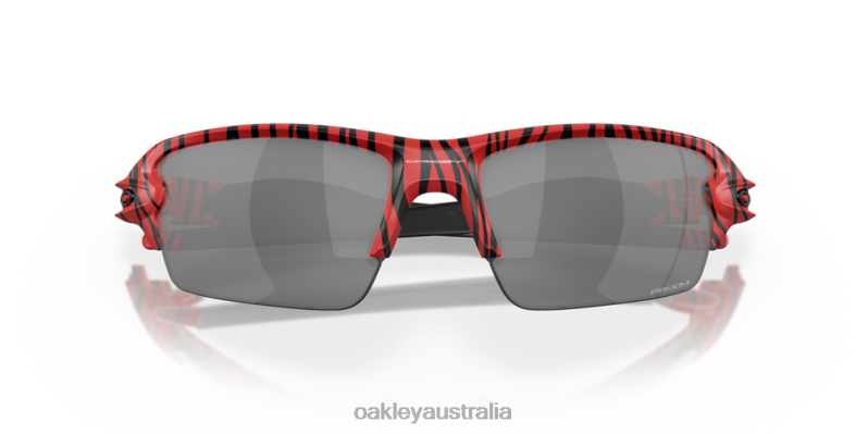 Flak 2.0 (Low Bridge Fit) Red Tiger Prizm Black Lenses, Red Tiger Frame Oakley2ZJX877
