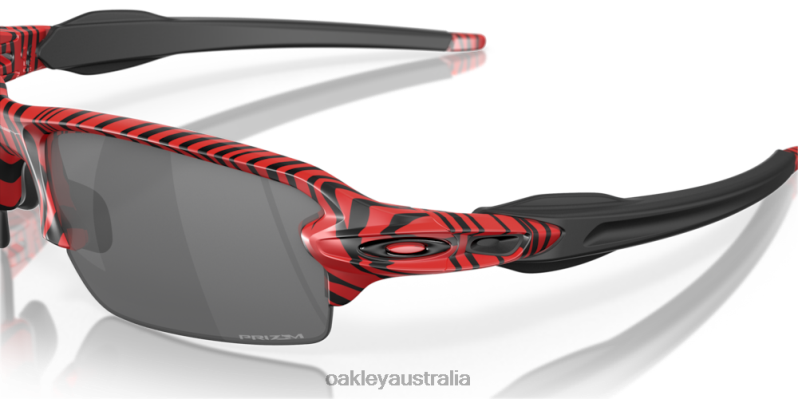 Flak 2.0 (Low Bridge Fit) Red Tiger Prizm Black Lenses, Red Tiger Frame Oakley2ZJX877