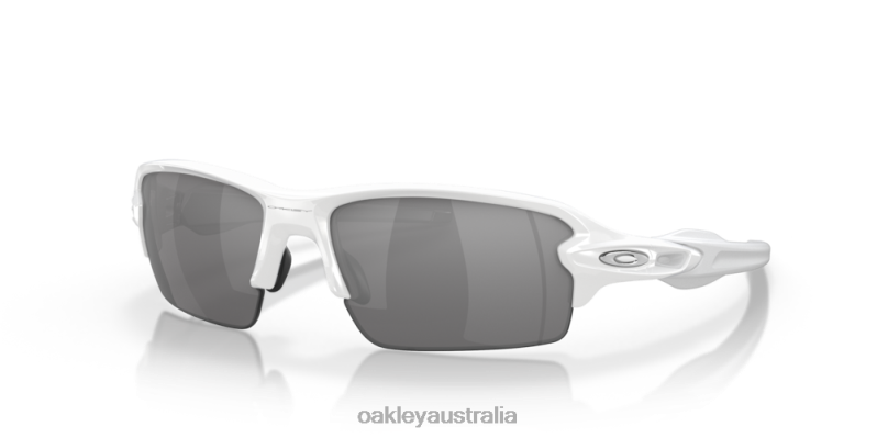 Flak 2.0 (Low Bridge Fit) Slate Iridium Lenses, Polished White Frame Oakley2ZJX865