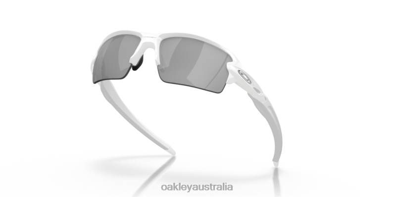 Flak 2.0 (Low Bridge Fit) Slate Iridium Lenses, Polished White Frame Oakley2ZJX865