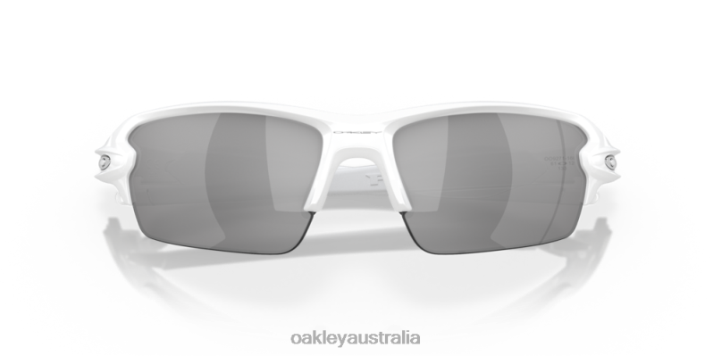 Flak 2.0 (Low Bridge Fit) Slate Iridium Lenses, Polished White Frame Oakley2ZJX865