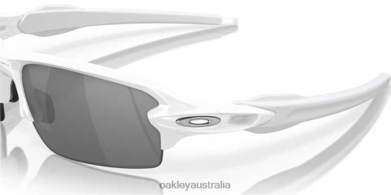 Flak 2.0 (Low Bridge Fit) Slate Iridium Lenses, Polished White Frame Oakley2ZJX865
