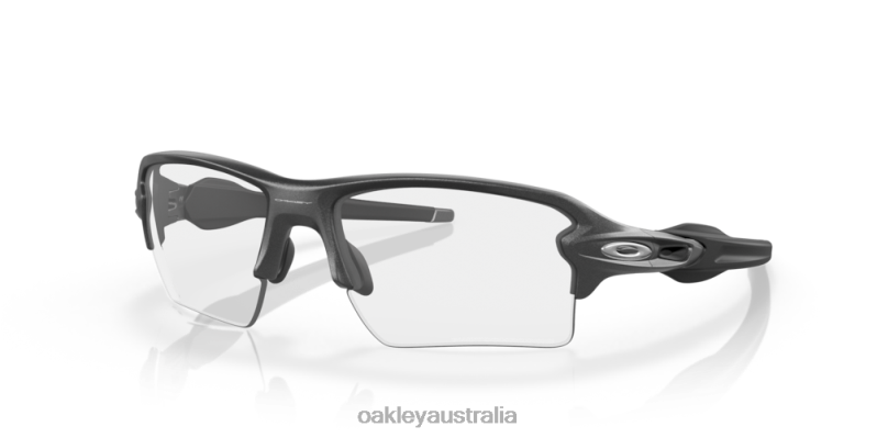 Flak 2.0 XL Clear To Black Iridium Photochromic Lenses, Steel Frame Oakley2ZJX128 - Click Image to Close