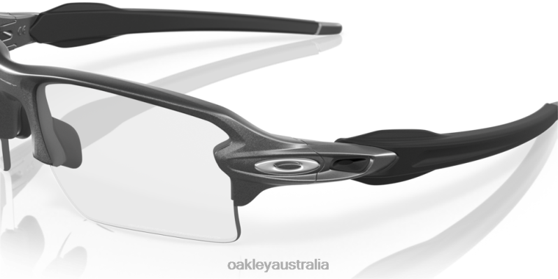 Flak 2.0 XL Clear To Black Iridium Photochromic Lenses, Steel Frame Oakley2ZJX128