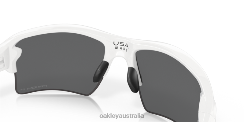 Flak 2.0 XL Prizm Black Polarized Lenses, Polished White Frame Oakley2ZJX132