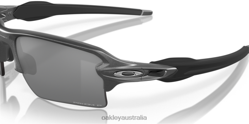 Flak 2.0 XL Prizm Black Polarized Lenses, Steel Frame Oakley2ZJX144