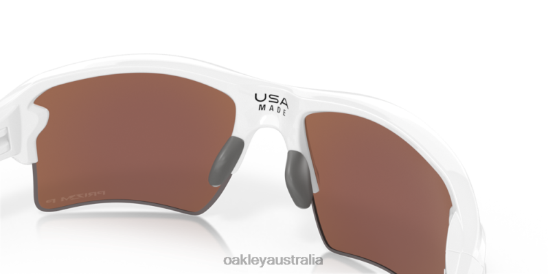 Flak 2.0 XL Prizm Deep Water Polarized Lenses, Polished White Frame Oakley2ZJX133