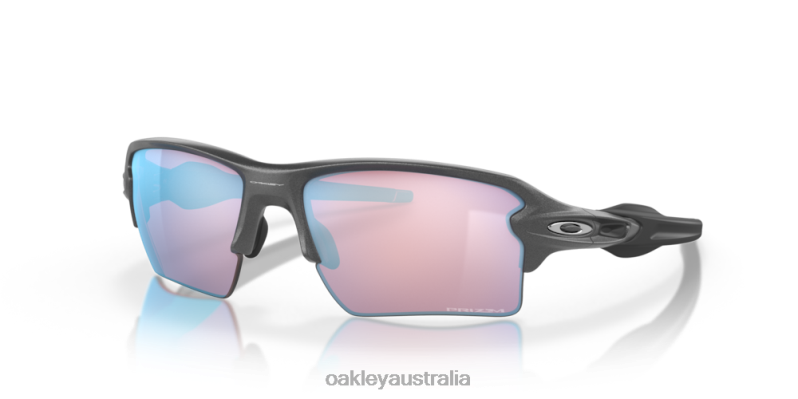 Flak 2.0 XL Prizm Snow Sapphire Lenses, Steel Frame Oakley2ZJX146