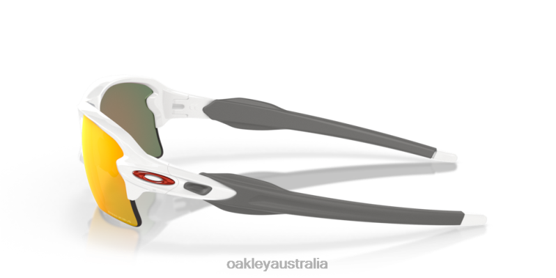 Flak 2.0 XL Team Colors Prizm Ruby Lenses, Polished White Frame Oakley2ZJX138