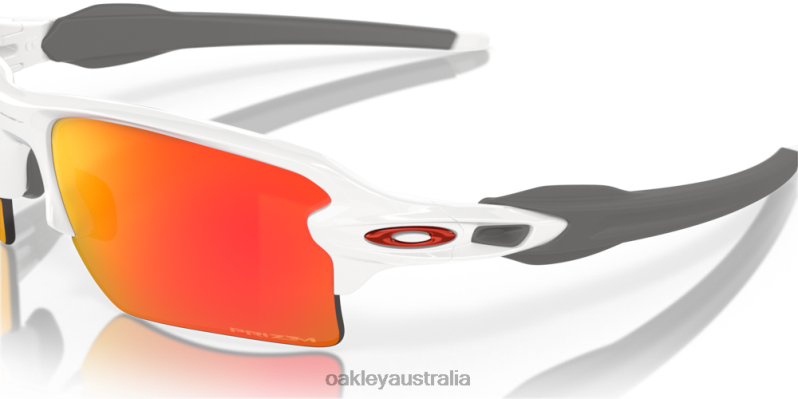 Flak 2.0 XL Team Colors Prizm Ruby Lenses, Polished White Frame Oakley2ZJX138