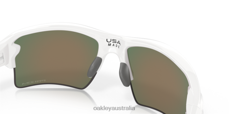 Flak 2.0 XL Team Colors Prizm Ruby Lenses, Polished White Frame Oakley2ZJX138