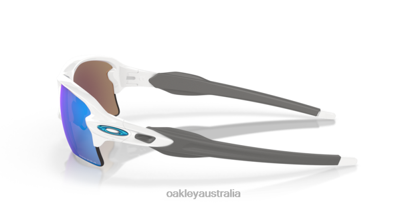 Flak 2.0 XL Team Colors Prizm Sapphire Lenses, Polished White Frame Oakley2ZJX139