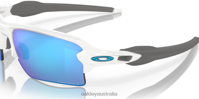 Flak 2.0 XL Team Colors Prizm Sapphire Lenses, Polished White Frame Oakley2ZJX139