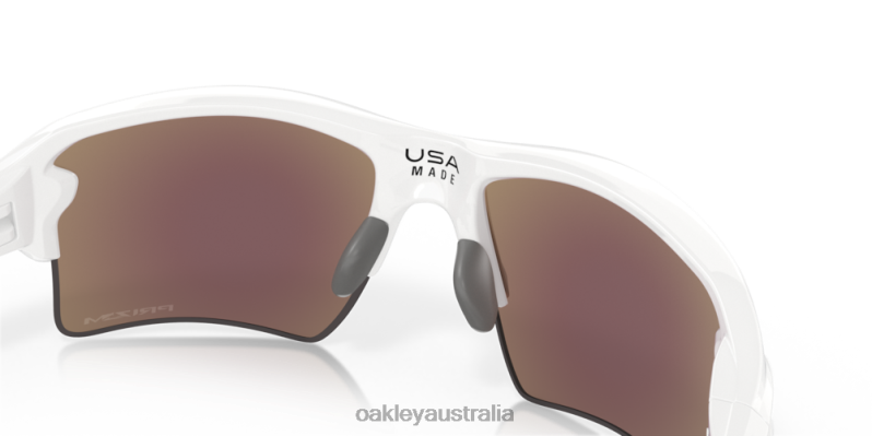 Flak 2.0 XL Team Colors Prizm Sapphire Lenses, Polished White Frame Oakley2ZJX139