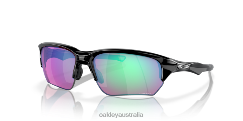 Flak Beta (Low Bridge Fit) Prizm Golf Lenses, Polished Black Frame Oakley2ZJX922