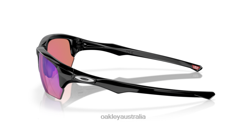 Flak Beta (Low Bridge Fit) Prizm Golf Lenses, Polished Black Frame Oakley2ZJX922