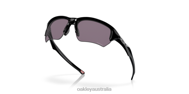 Flak Beta (Low Bridge Fit) Prizm Grey Lenses, Polished Black Frame Oakley2ZJX926