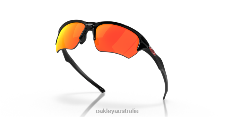 Flak Beta Ruby Iridium Polarized Lenses, Polished Black Frame Oakley2ZJX310