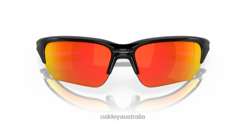Flak Beta Ruby Iridium Polarized Lenses, Polished Black Frame Oakley2ZJX310