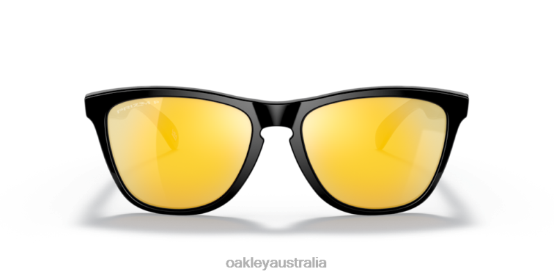Frogskins (Low Bridge Fit) Prizm 24K Polarized Lenses, Polished Black Frame Oakley2ZJX818
