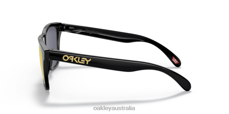 Frogskins (Low Bridge Fit) Prizm 24K Polarized Lenses, Polished Black Frame Oakley2ZJX818