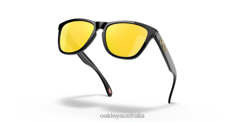 Frogskins (Low Bridge Fit) Prizm 24K Polarized Lenses, Polished Black Frame Oakley2ZJX818