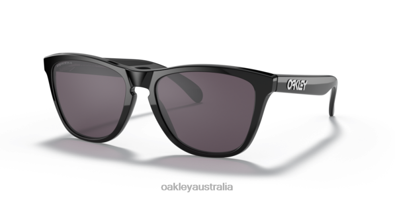 Frogskins (Low Bridge Fit) Prizm Grey Lenses, Polished Black Frame Oakley2ZJX813