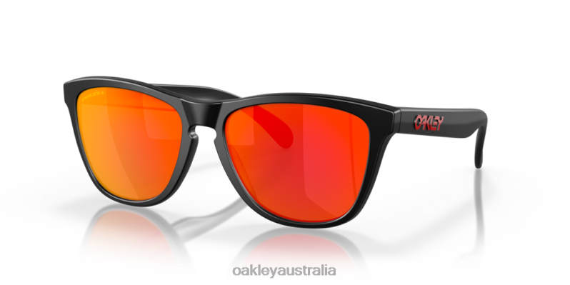 Frogskins (Low Bridge Fit) Prizm Ruby Lenses, Matte Black Frame Oakley2ZJX810